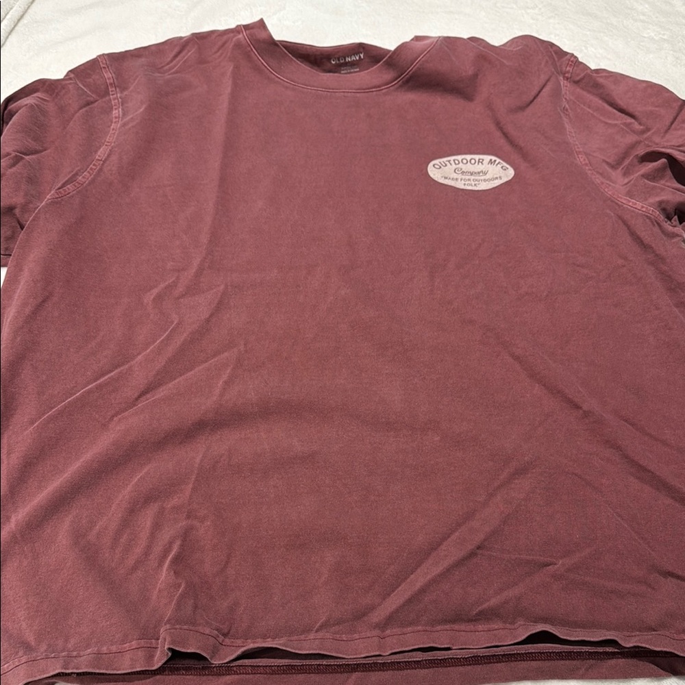 Old Navy Red Crew Neck Short Sleeve Tee